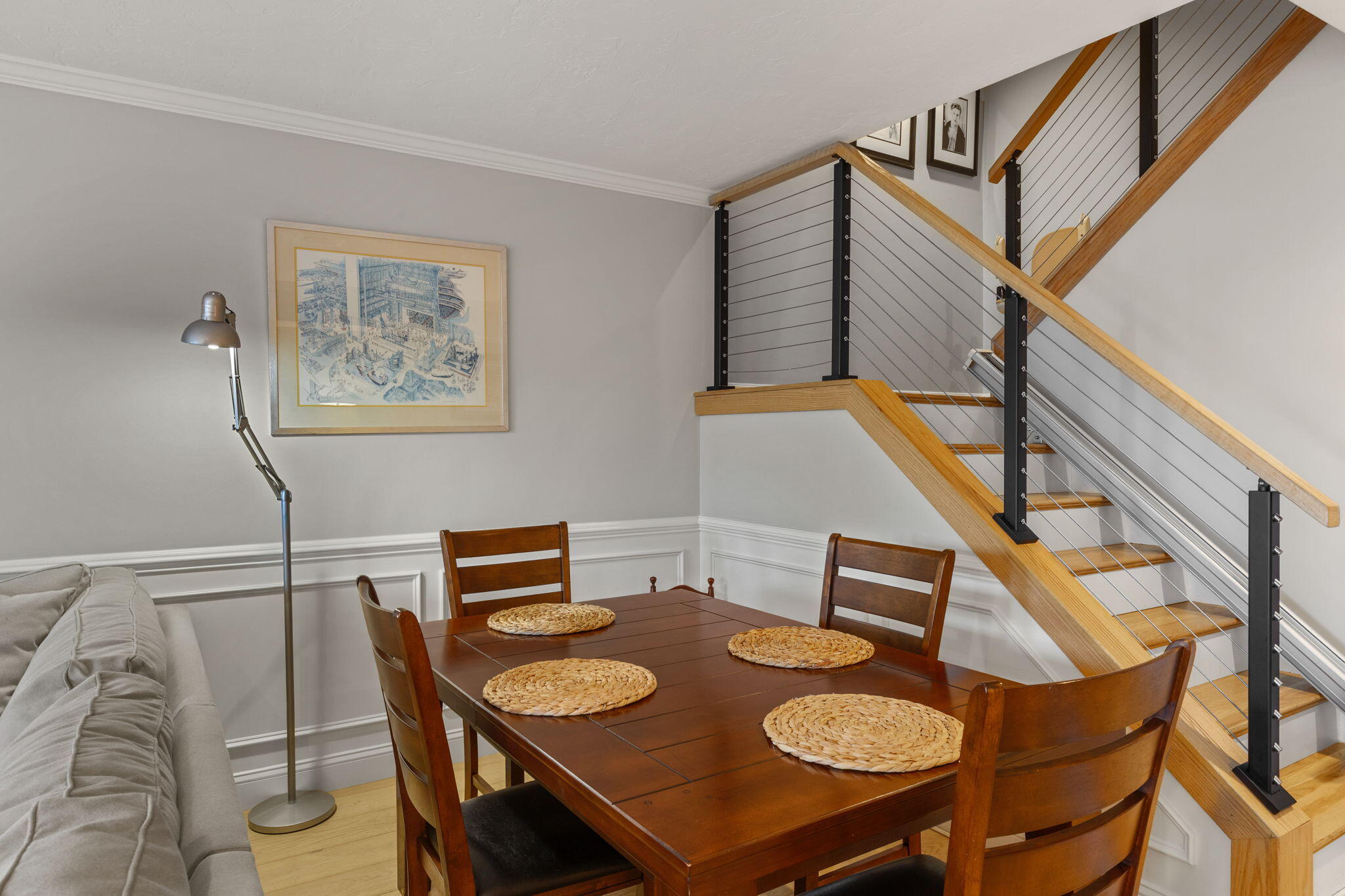 925 Main Street, Unit 3 Cotuit, MA 02635 - Photo 16 of 55 a view of a dining room with furniture and wooden floor