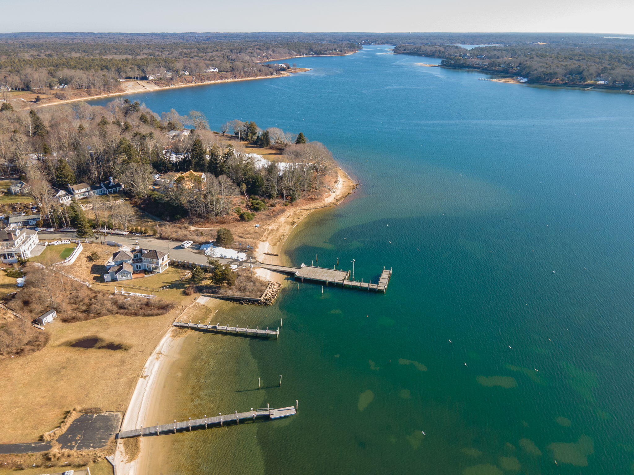 925 Main Street, Unit 3 Cotuit, MA 02635 - Photo 45 of 55 a view of a lake in middle of the town