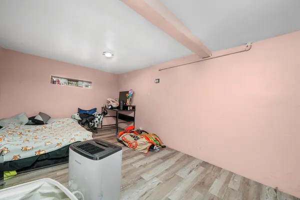 a view of a room with storage