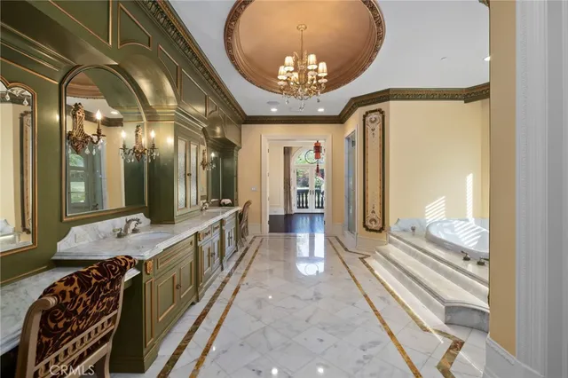 a view of hall with a staircase