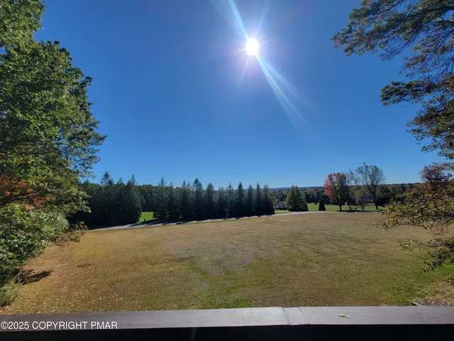 a view of a wooden deck