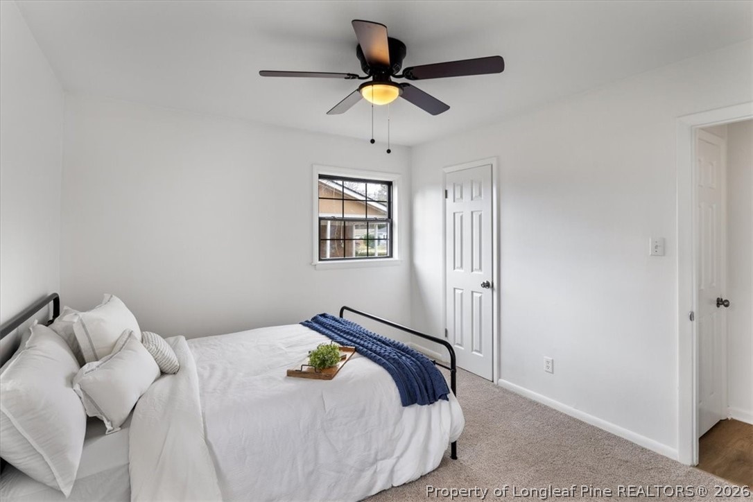 742 Newport Road Fayetteville, NC 28314 - Photo 27 of 47 Primary Bedroom - New Fan/Light Combo, Carpet, and Paint