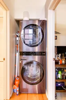 a view of living room washer and dryer