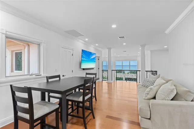 a street view with an outdoor space