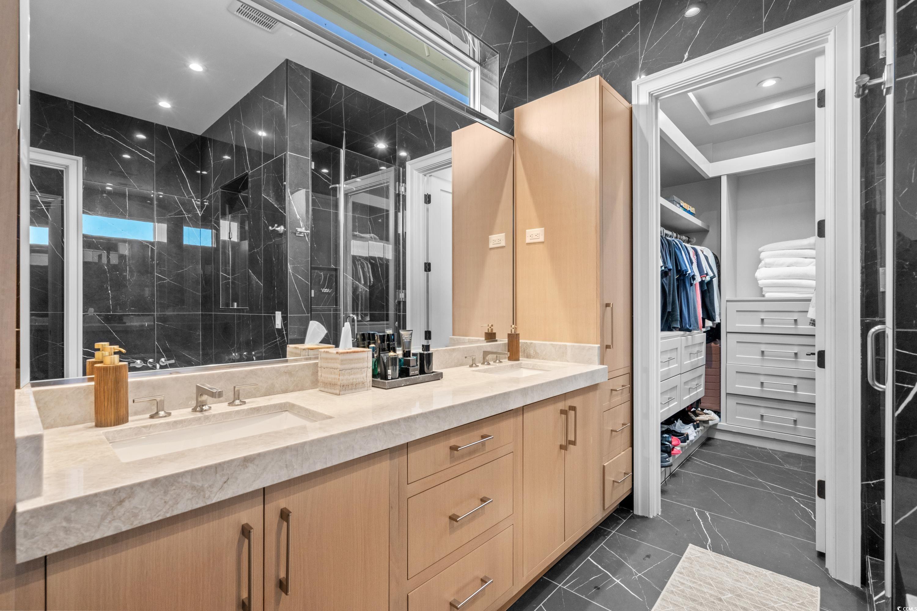3109 State Rd S-26-816 Murrells Inlet, SC 29576 - Photo 27 of 40 Bathroom featuring vanity and tile walls