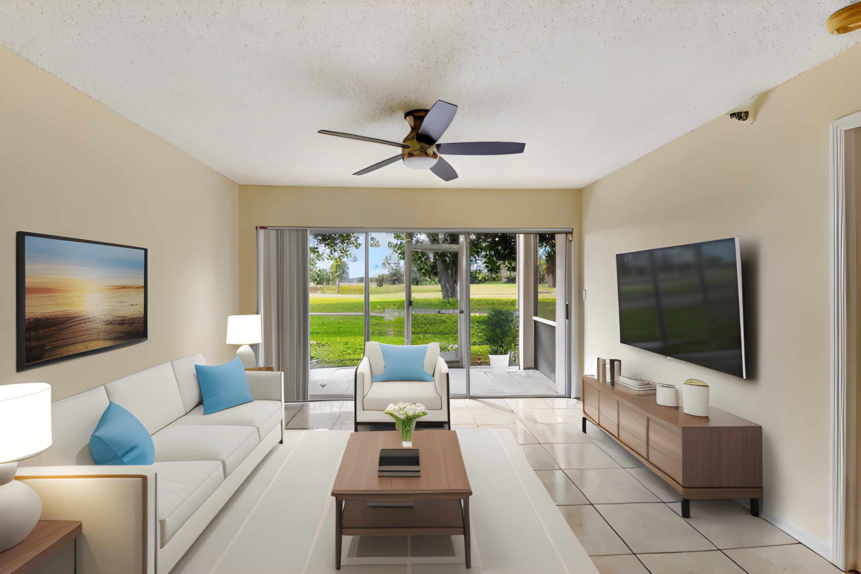 440 Northwest 67th Street, Unit H102 Boca Raton, FL 33487 - Photo 10 of 34 Living Room Staged