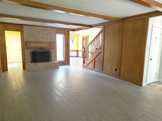 a view of a bathroom with a door