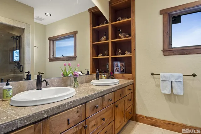 a view of a big room with large windows