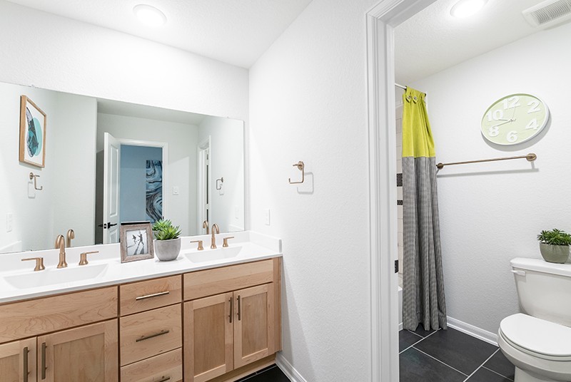 7810 Bear Trace Road Fairview, TN 37062 - Photo 15 of 20 a bathroom with a granite countertop toilet sink and mirror