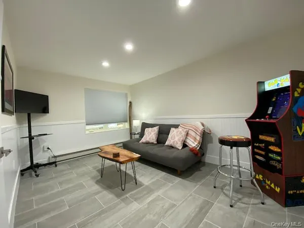 a bed room with a bed and a couch