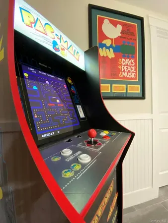 a view of a lake with a mountain