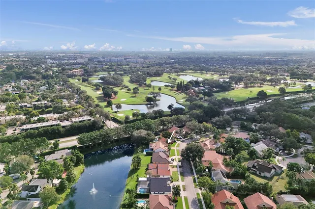 an aerial view of multiple house