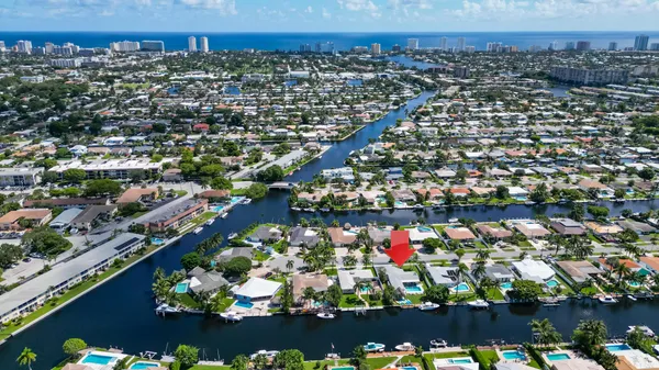 an aerial view of a city
