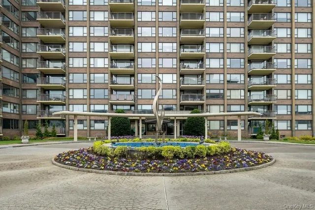 a front view of a building