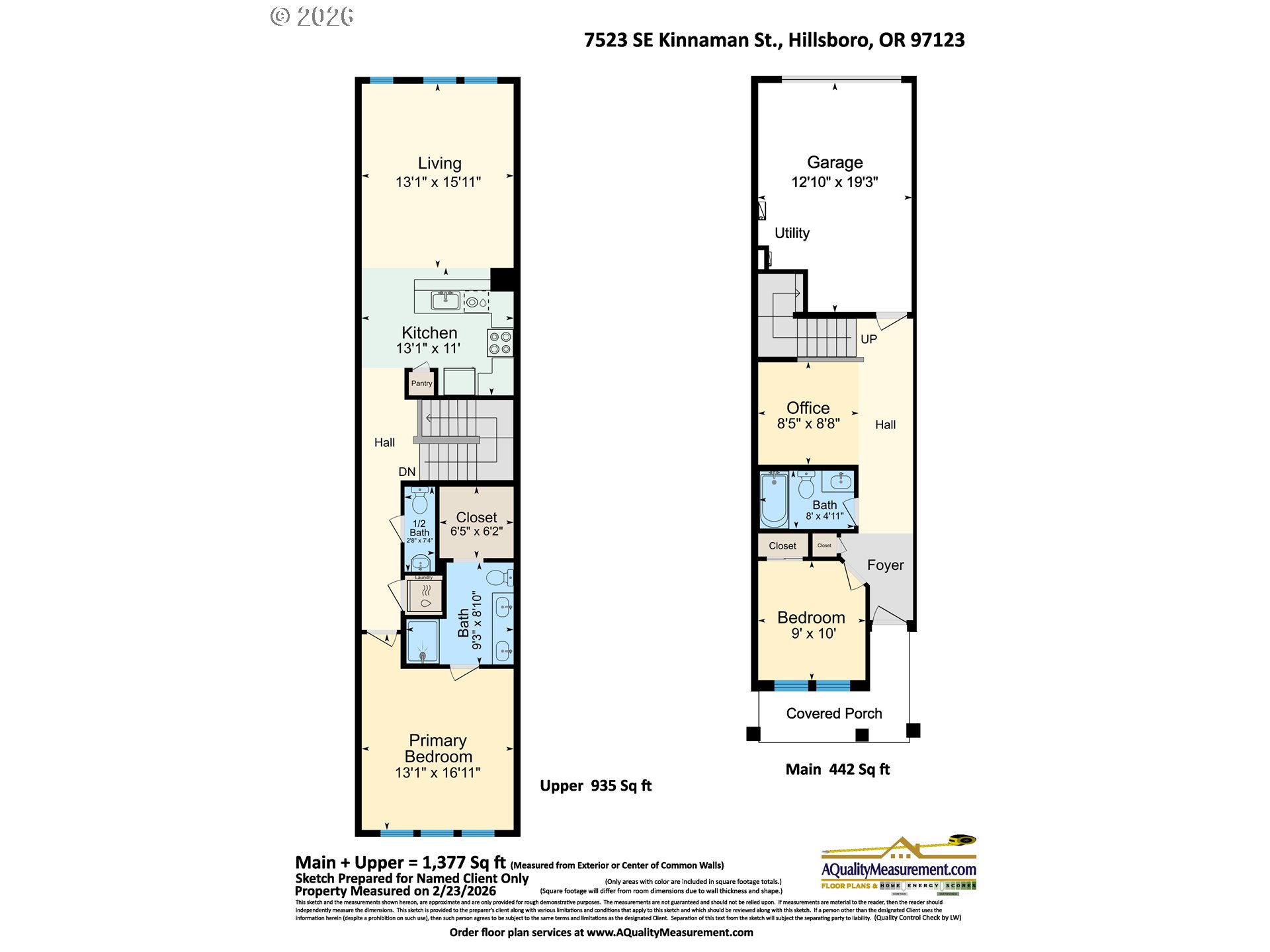 7523 Southeast Kinnaman Road Hillsboro, OR 97123 - Photo 37 of 37 Floor Plan