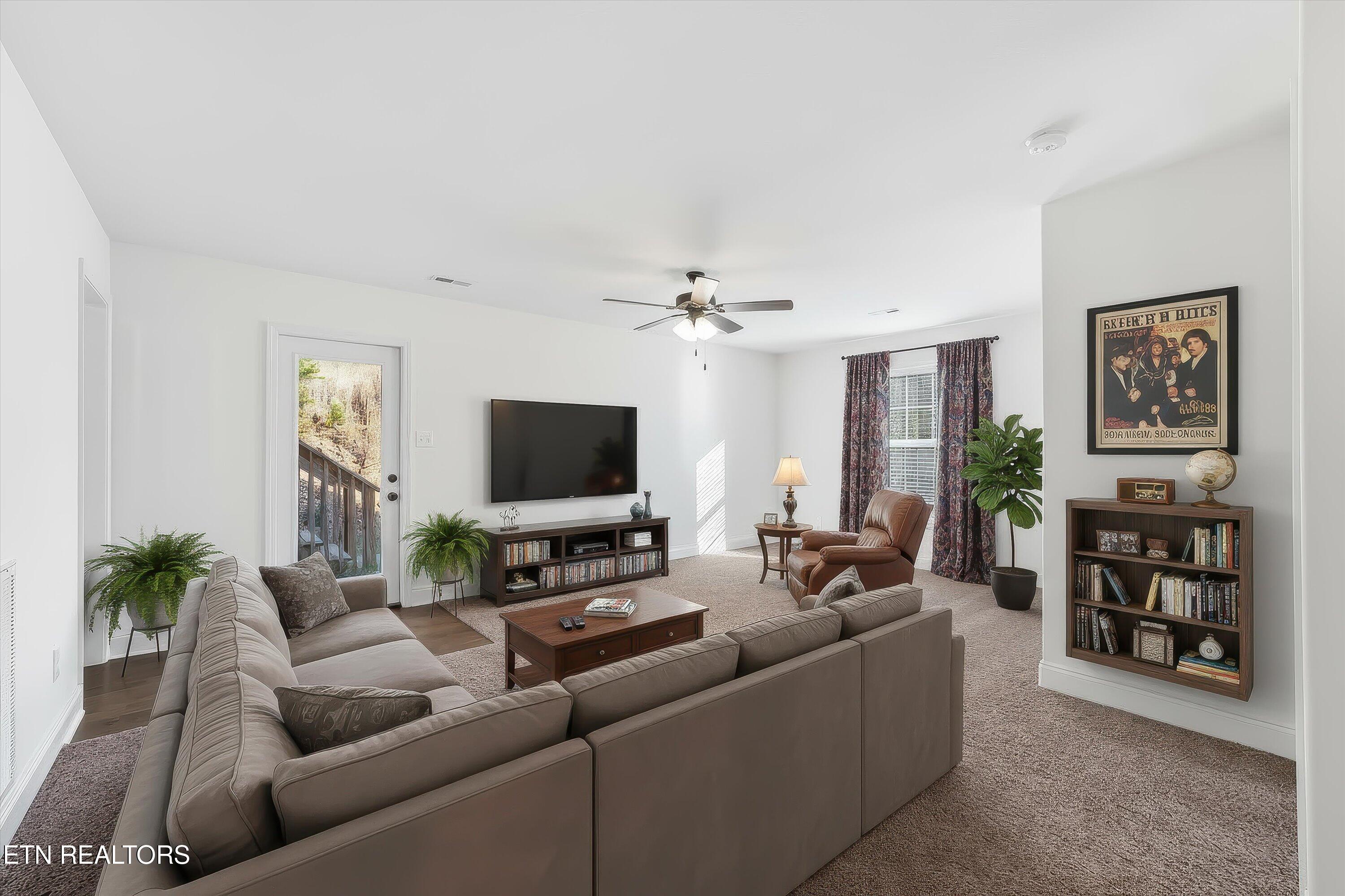 8000 Poplar Grove Lane Powell, TN 37849 - Photo 23 of 34 Downstairs Living RoomVirtually Staged