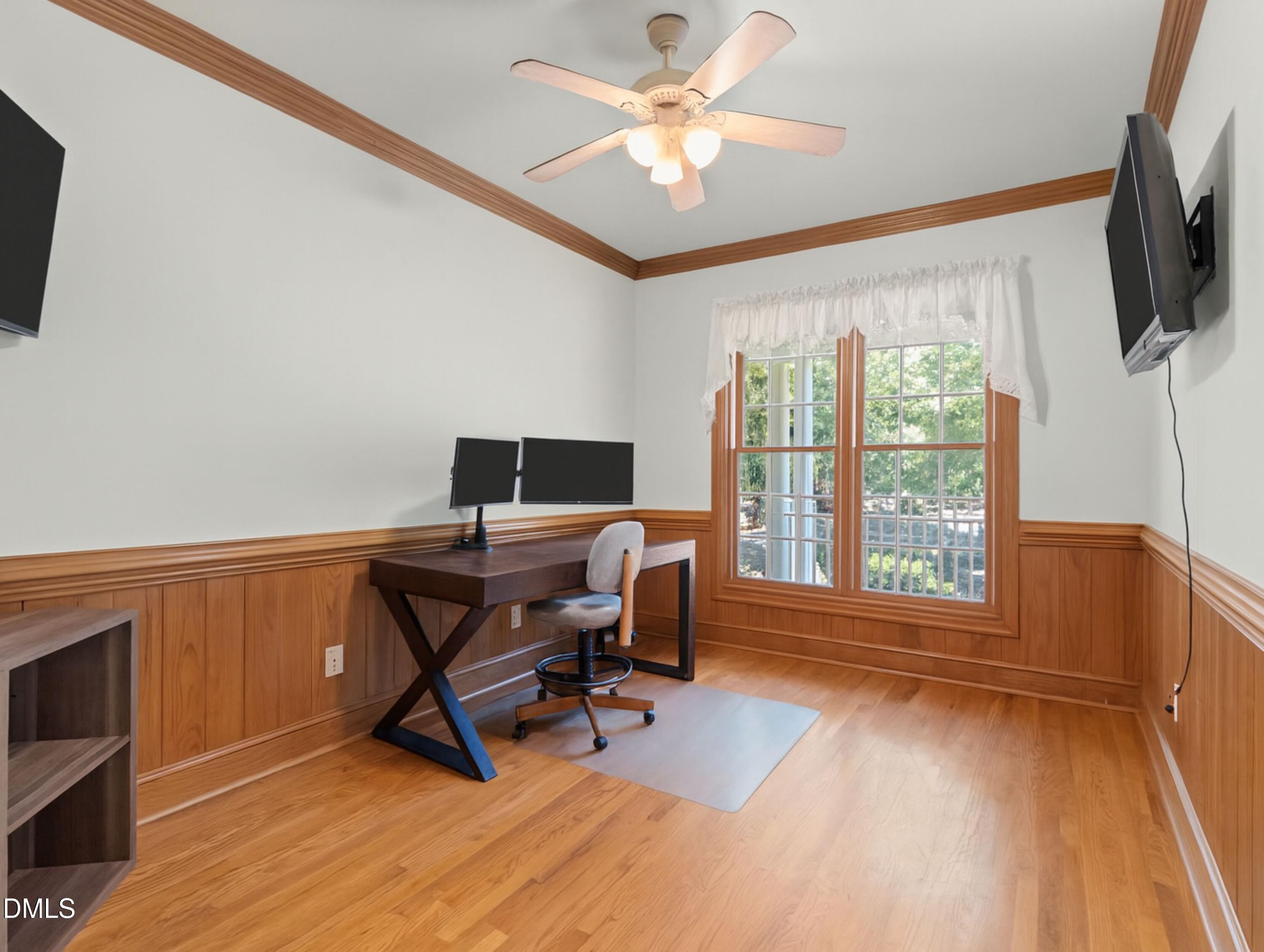 5870 Hoyt Road Middlesex, NC 27557 - Photo 19 of 33 a view of a workspace with furniture and a window