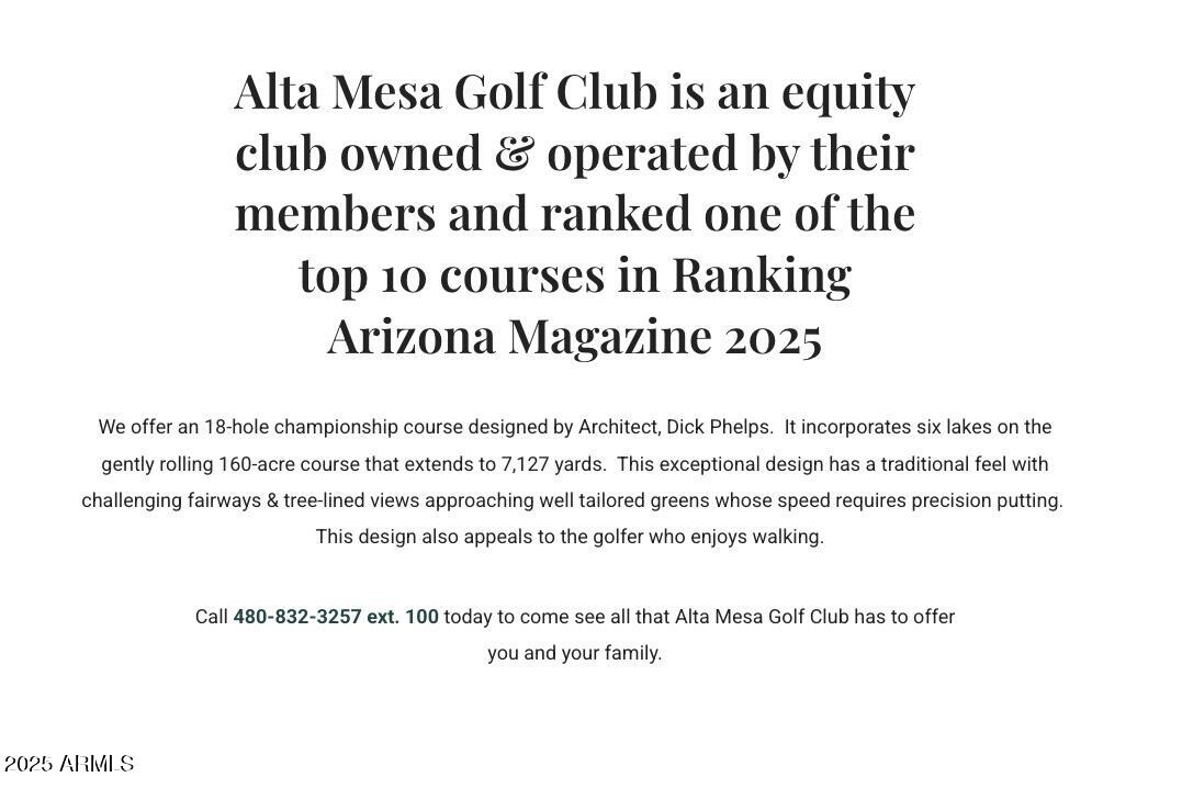 5345 East McLellan Road, Unit 5 Mesa, AZ 85205 - Photo 65 of 65 Golf Club Info