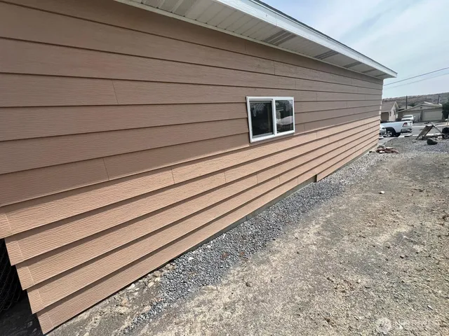 a backyard of a house