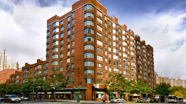 a front view of a building