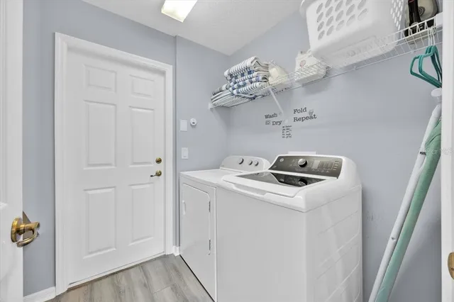 a view of utility room with washer and dryer