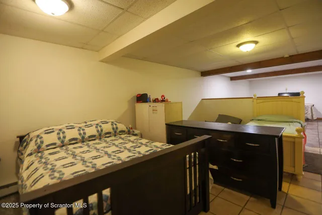 a view of a room with rack on the wall