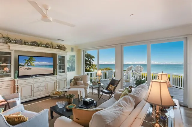 a view of a city from a chairs