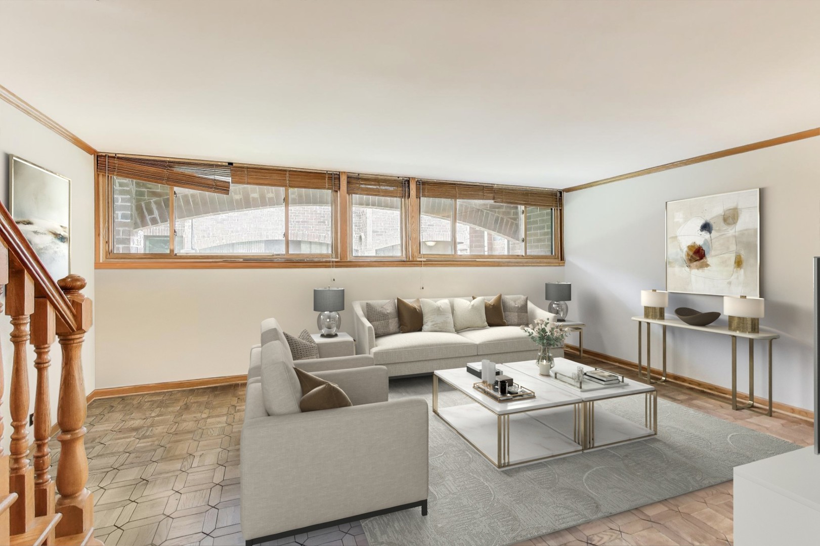 821 South Racine Avenue, Unit D Chicago, IL 60607 - Photo 3 of 20 a living room with furniture and a large window