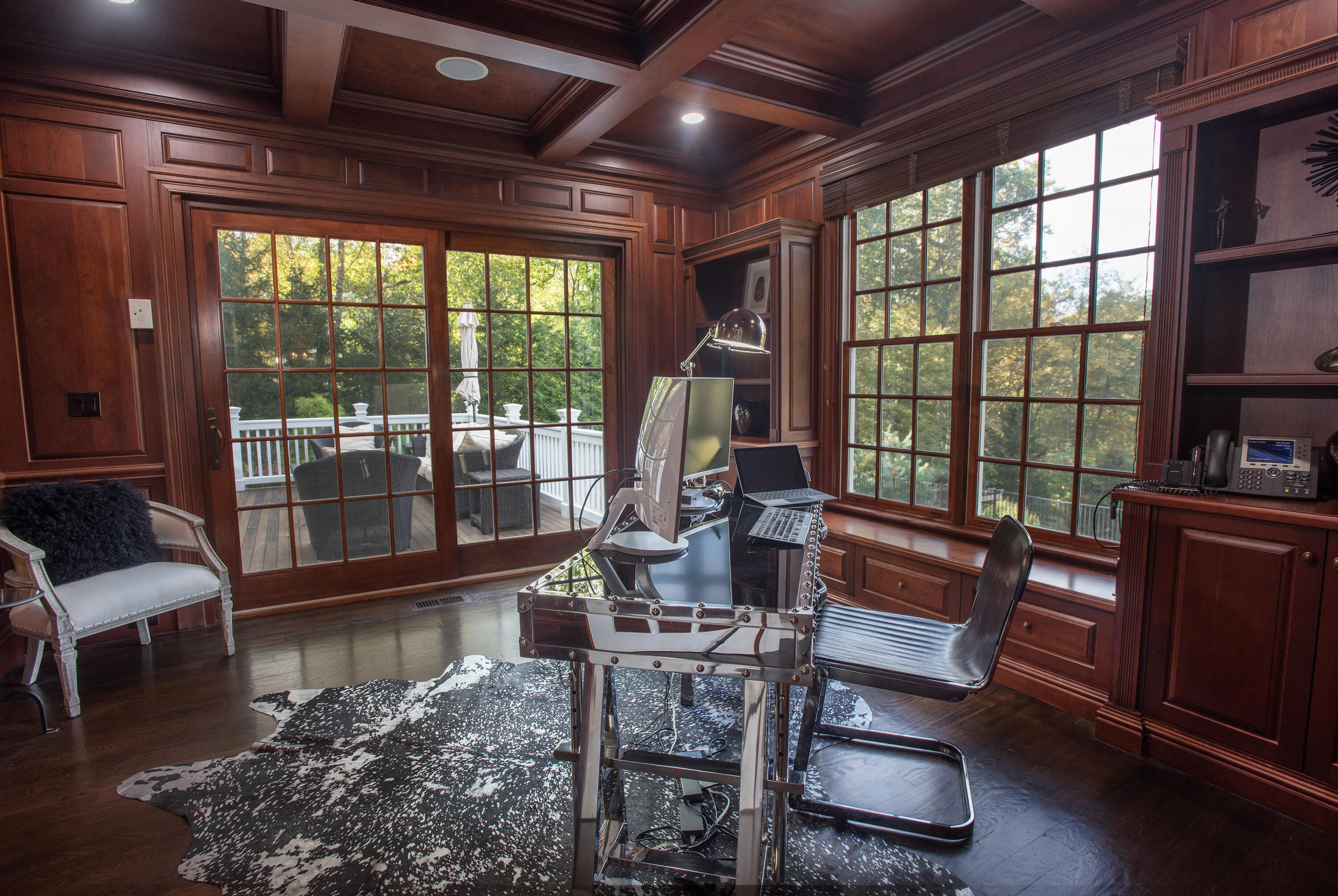 60 Bowery Road New Canaan, CT 06840 - Photo 12 of 49 a living room with furniture and a floor to ceiling window