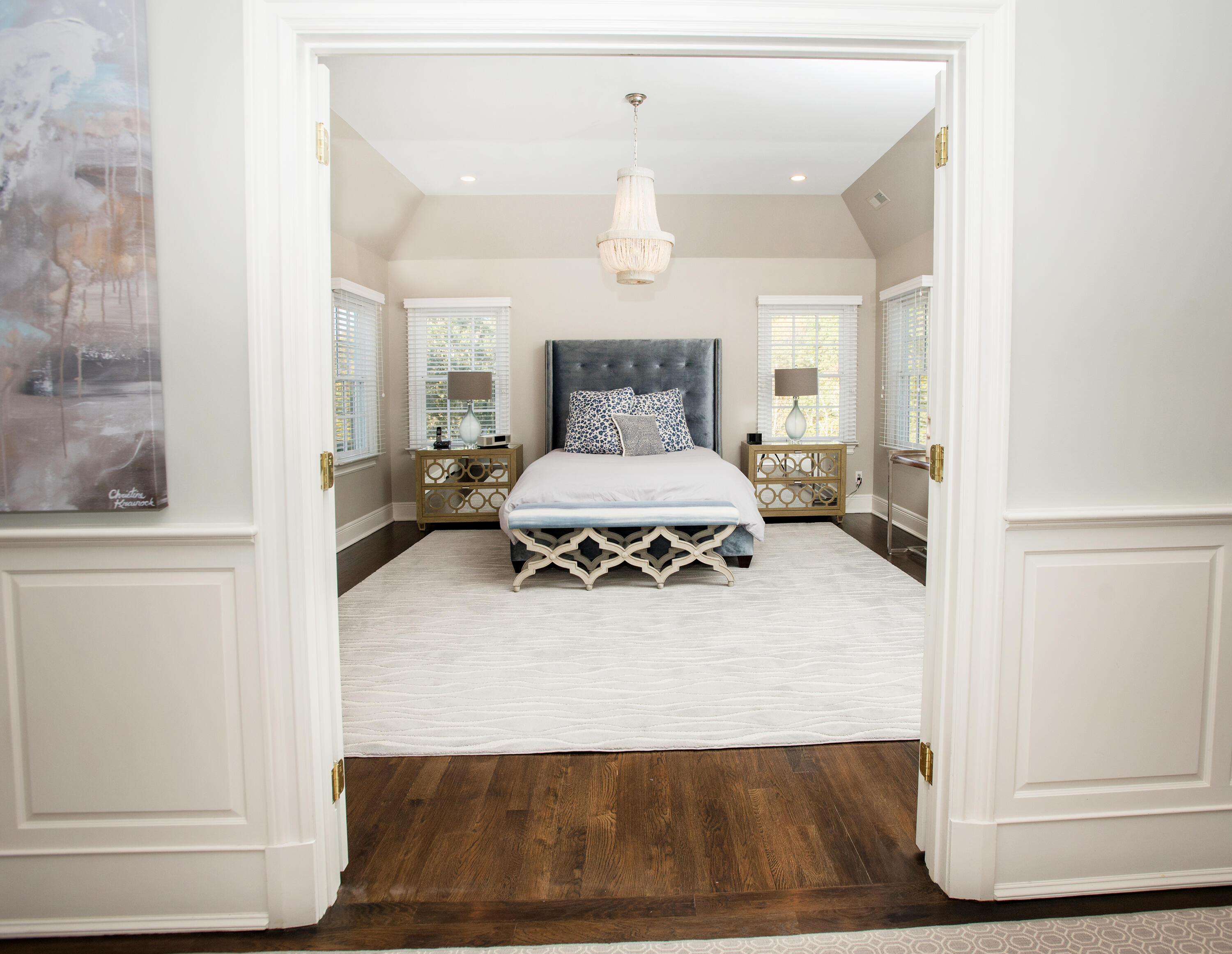 60 Bowery Road New Canaan, CT 06840 - Photo 16 of 49 a large white bed in a white room