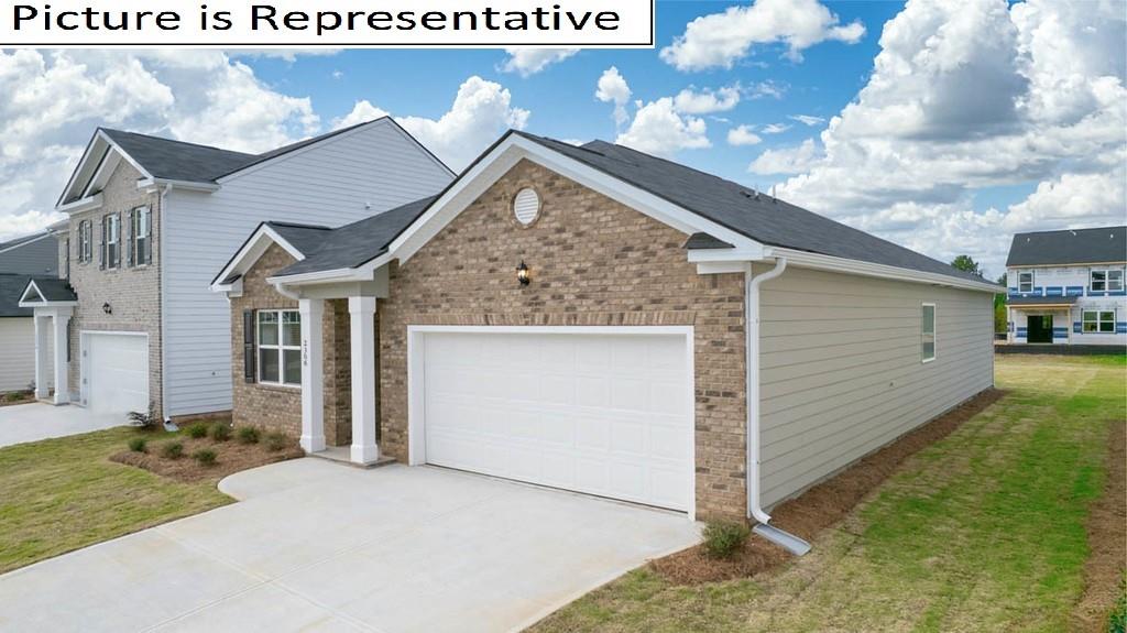 a view of backyard of house