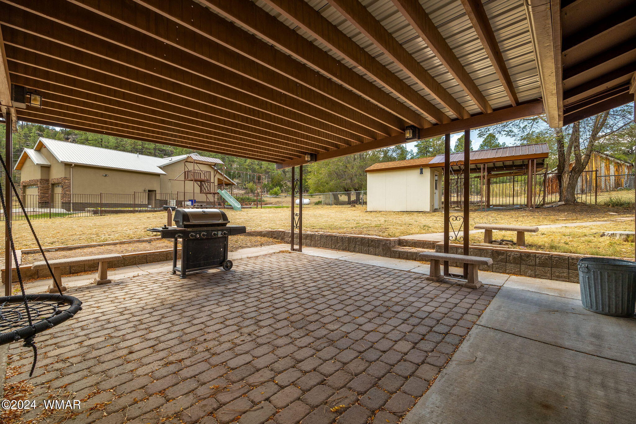3368 Buckskin Canyon Road Heber, AZ 85928 - Photo 24 of 48 a view of a porch with wooden floor