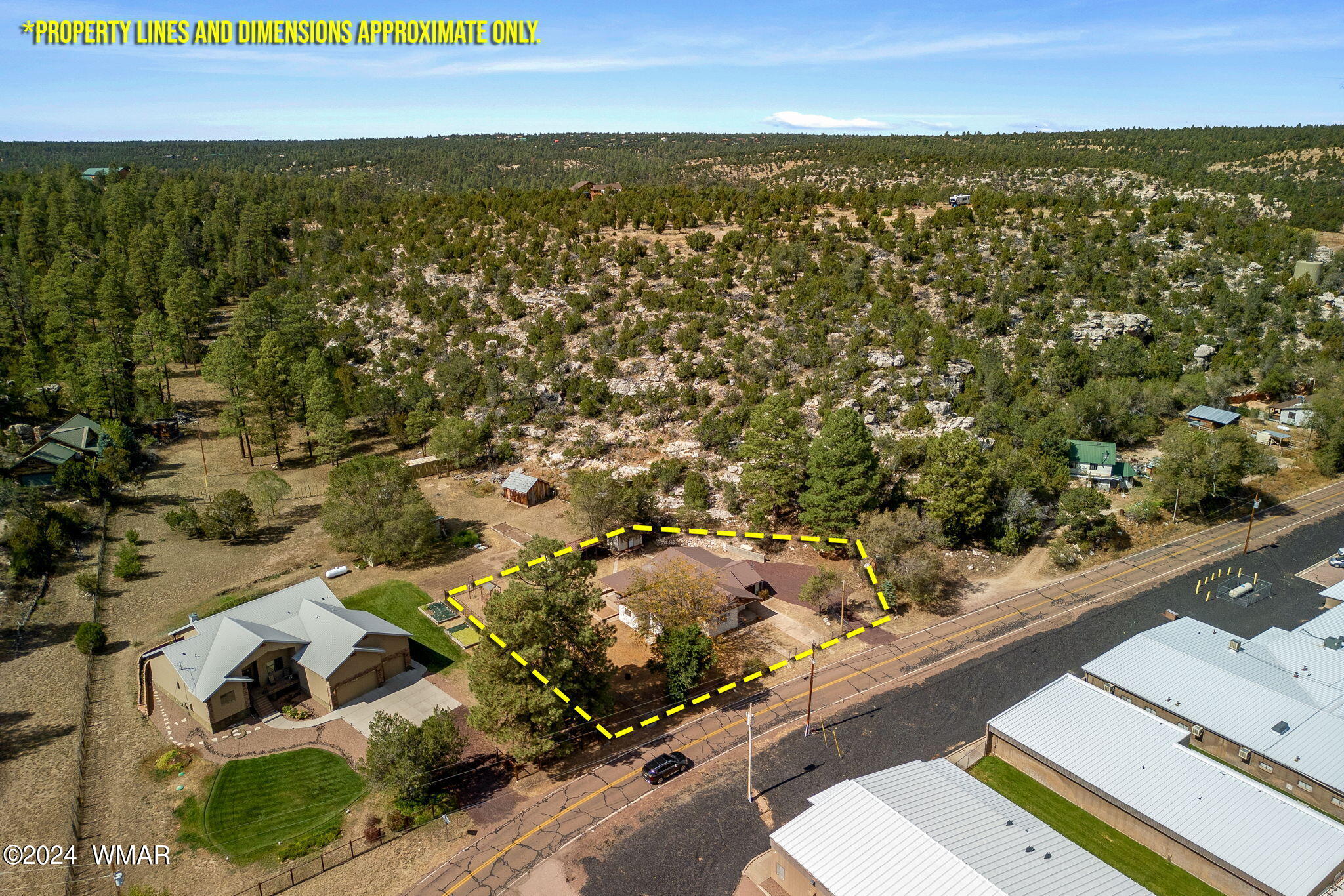 3368 Buckskin Canyon Road Heber, AZ 85928 - Photo 37 of 48 an aerial view of residential houses with outdoor space