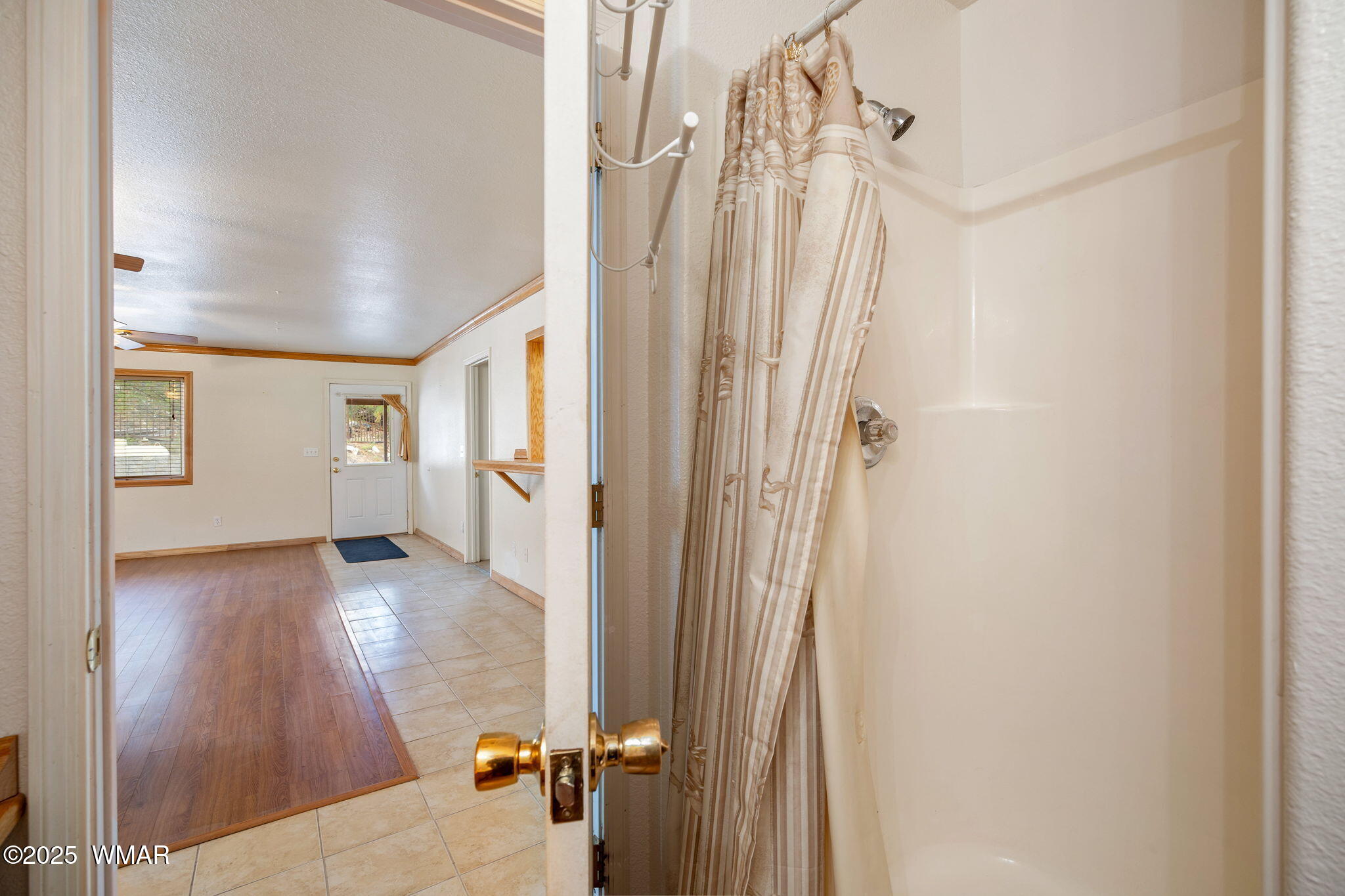 3368 Buckskin Canyon Road Heber, AZ 85928 - Photo 44 of 48 a view of a hallway with wooden floor and closet area