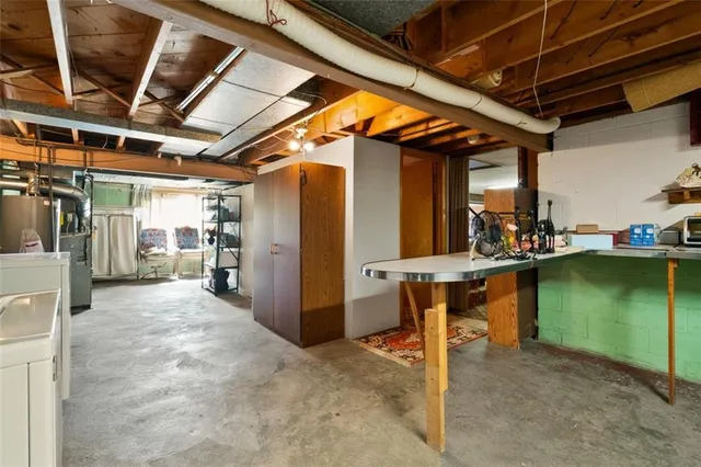 a view of a water heater room