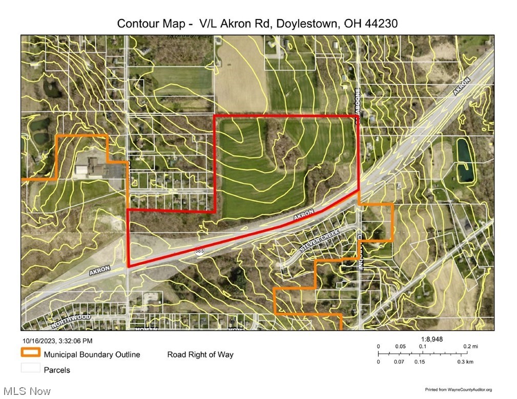 V/l Akron Road Doylestown, OH 44230 - Photo 2 of 5 Contour Map