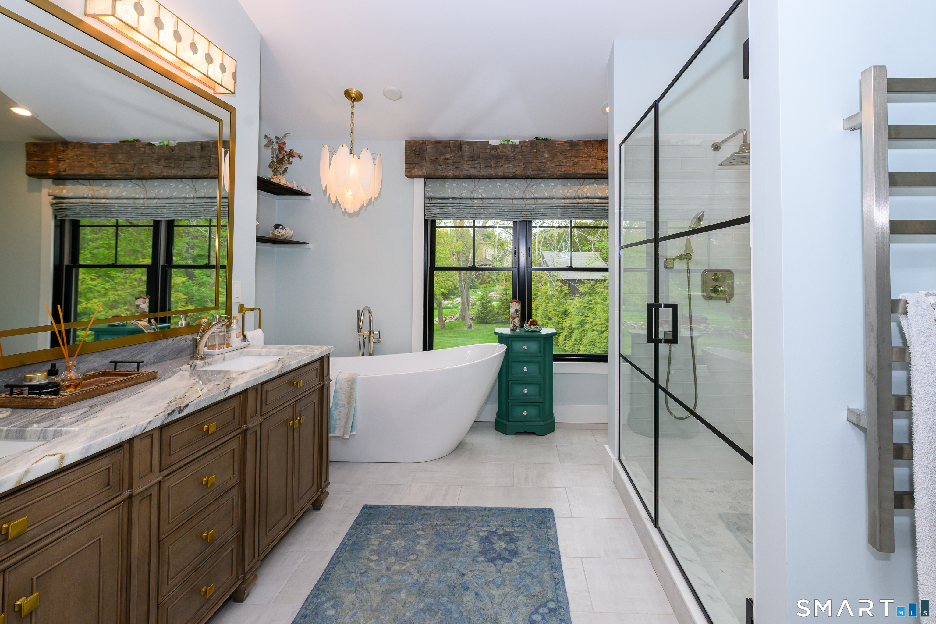 8 East Wharf Road Waterford, CT 06385 - Photo 16 of 40 a large bathroom with a tub shower and sink