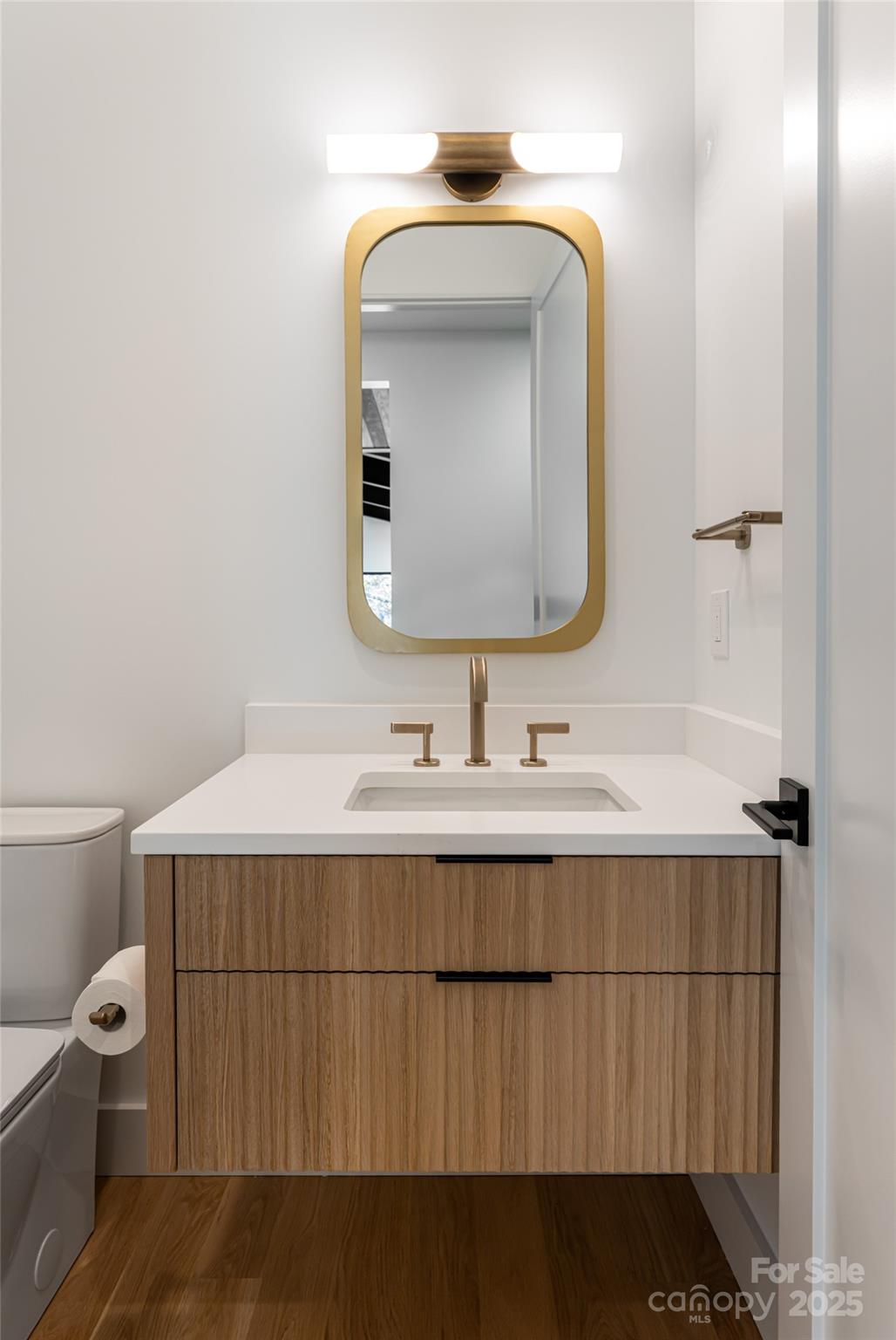 371 Oklahoma Road Montreat, NC 28711 - Photo 30 of 48 a bathroom with a sink vanity and a mirror