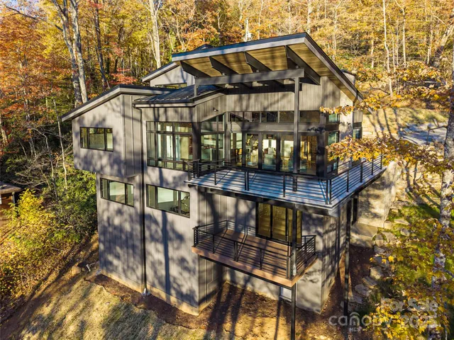 a view of a city and mountain view