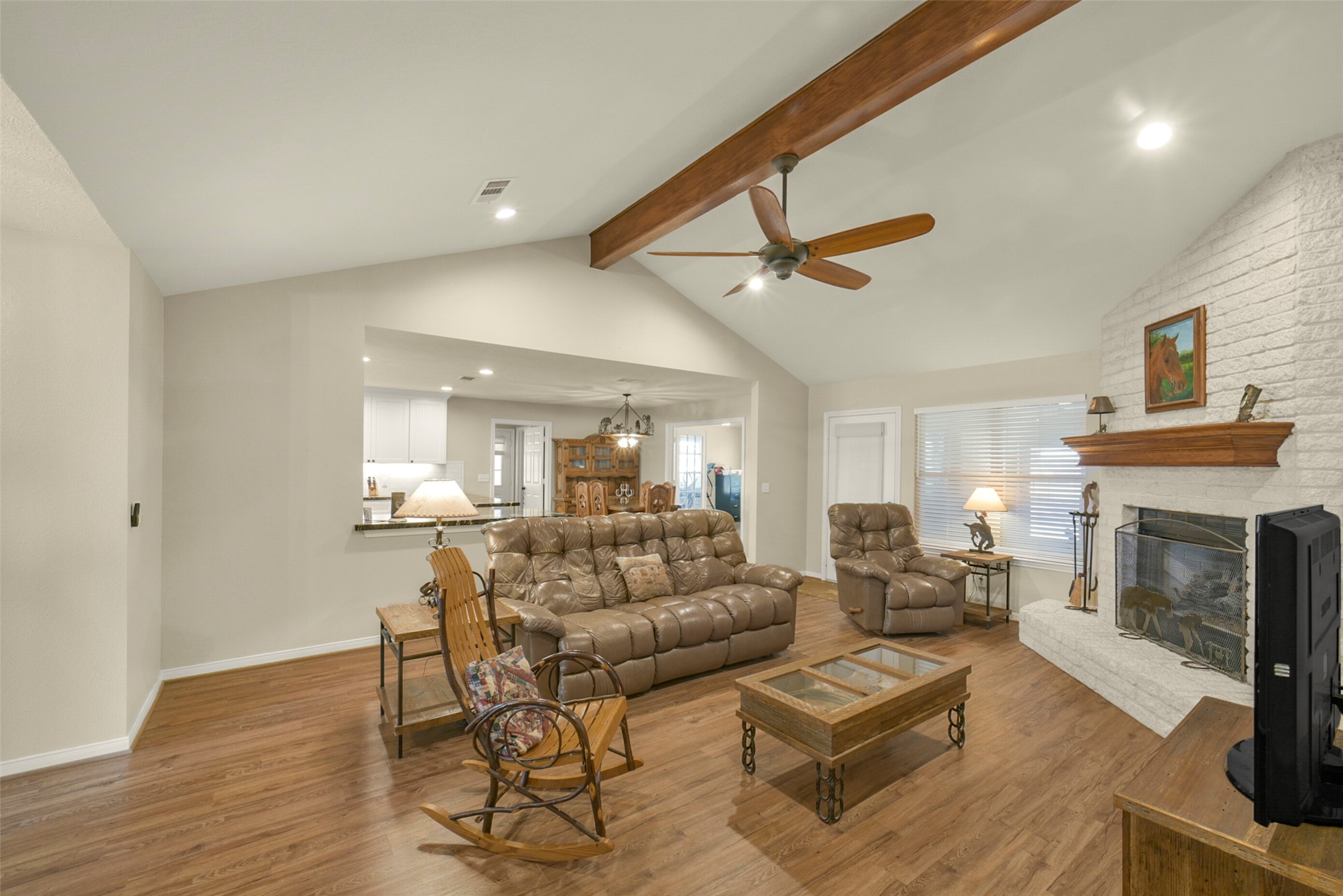 29103 Quail Nest Road Hockley, TX 77447 - Photo 4 of 49 Living room with gas or wood burning fireplace
