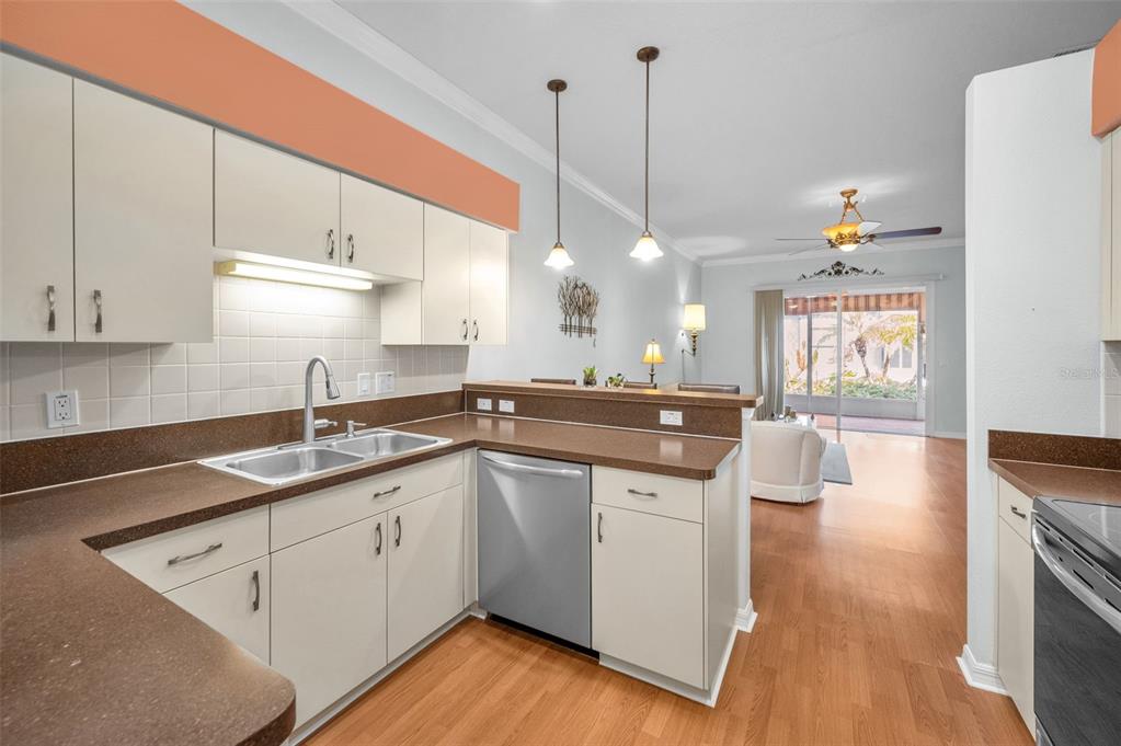 12154 Putter Green Court New Port Richey, FL 34654 - Photo 9 of 73 a kitchen with a sink cabinets and wooden floor