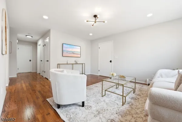 a living room with furniture and a couch