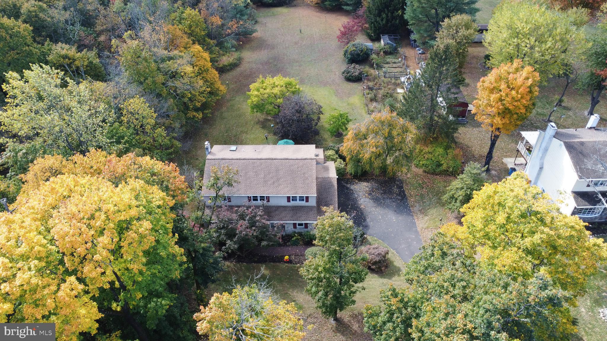2728 Red Gate Drive Doylestown, PA 18902 - Photo 39 of 42 an aerial view of a house with a yard and garden