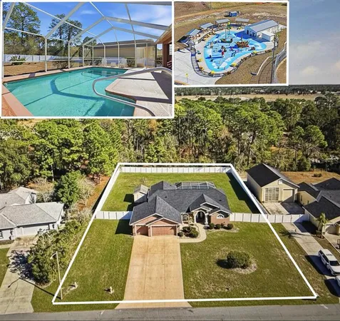 swimming pool view with a seating space