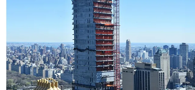 a view of city with tall buildings