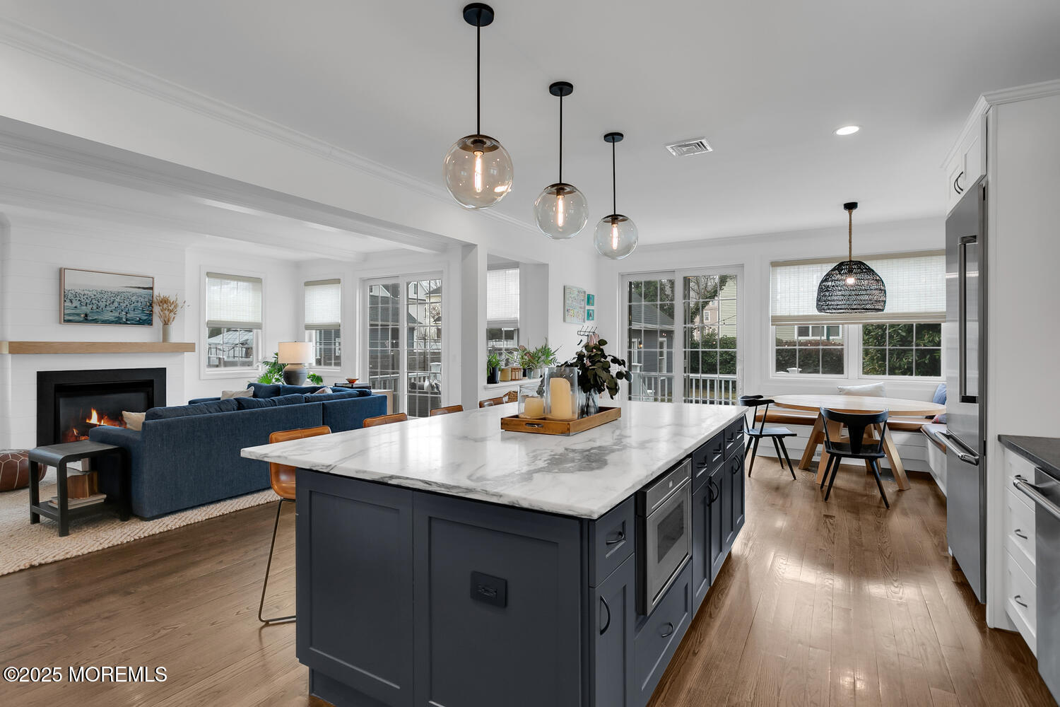 86 Washington Street Rumson, NJ 07760 - Photo 20 of 43 a view of kitchen island with furniture and wooden floor