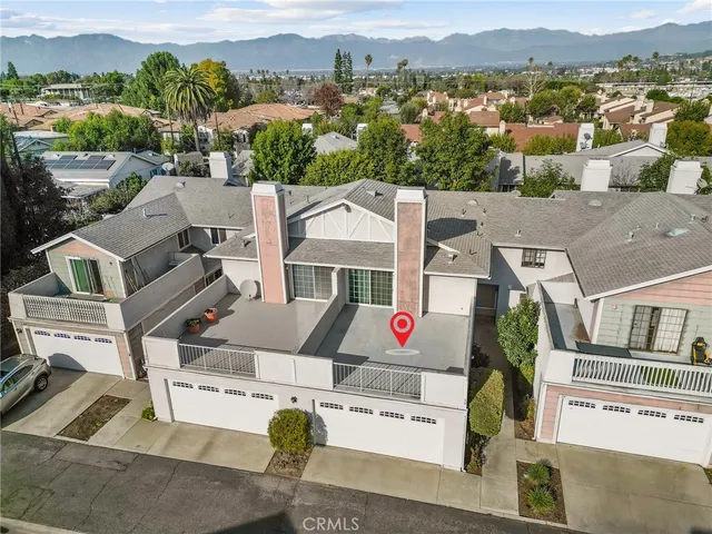 a view of city and mountain