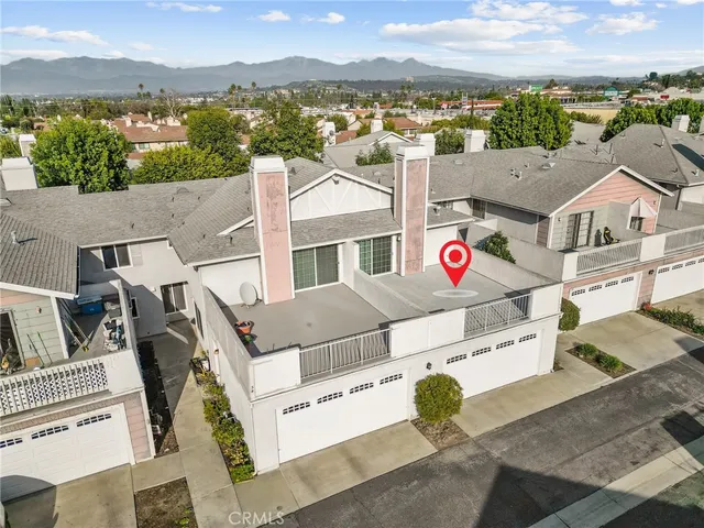 an aerial view of multiple house
