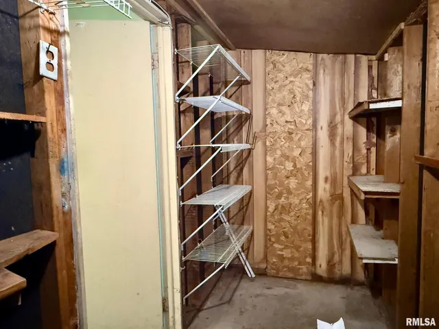 a view of balcony with wooden floor