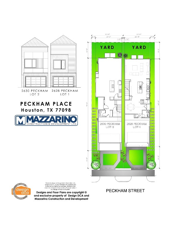 2630 Peckham Street Houston, TX 77098 - Photo 2 of 49 Please be aware that these plans are the property of the architect/builder designer that designed them not DUX Realty, Mazzarino Construction or 2628 PECKHAM LLC and are protected from reproduction and sharing under copyright law. These drawing are for general information only. Measurements, square footages and features are for illustrative marketing purposes. All information should be independently verified. Plans are subject to change without notification.